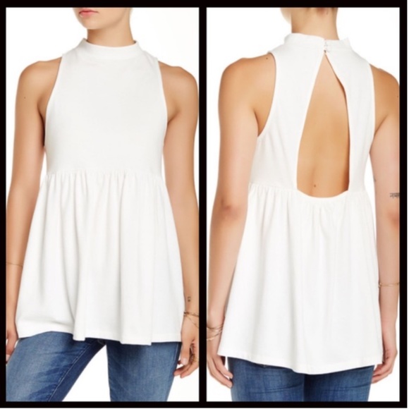 Free People Tops - FREE PEOPLE MOCK NECK BABYDOLL TUNIC TANK